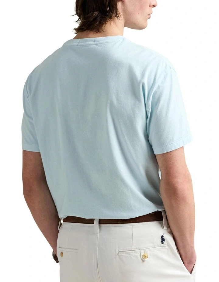 Classic Fit Mineral-Dyed Jersey T-shirt in Blue image 2