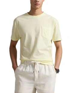 Classic Fit Mineral-Dyed Jersey T-shirt in Green