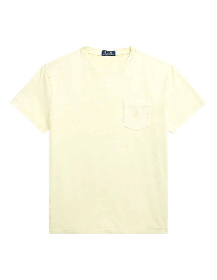 Classic Fit Mineral-Dyed Jersey T-shirt in Green image 4