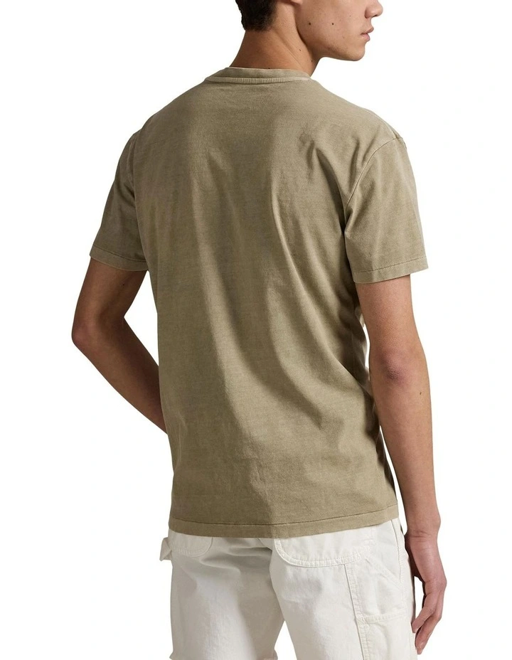 Classic Fit Mineral-Dyed Jersey T-shirt in Green image 2