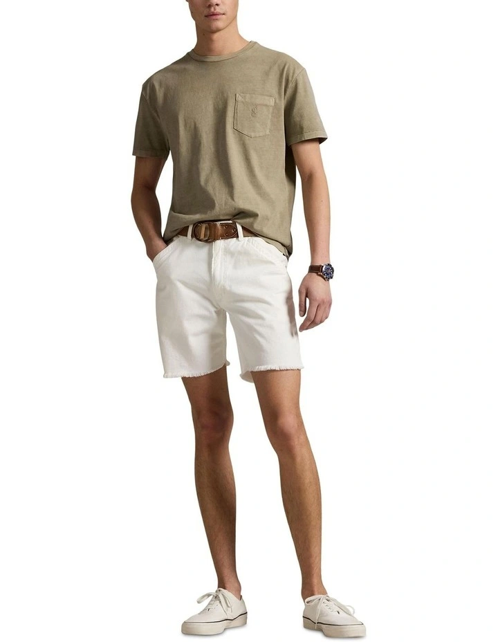 Classic Fit Mineral-Dyed Jersey T-shirt in Green image 3