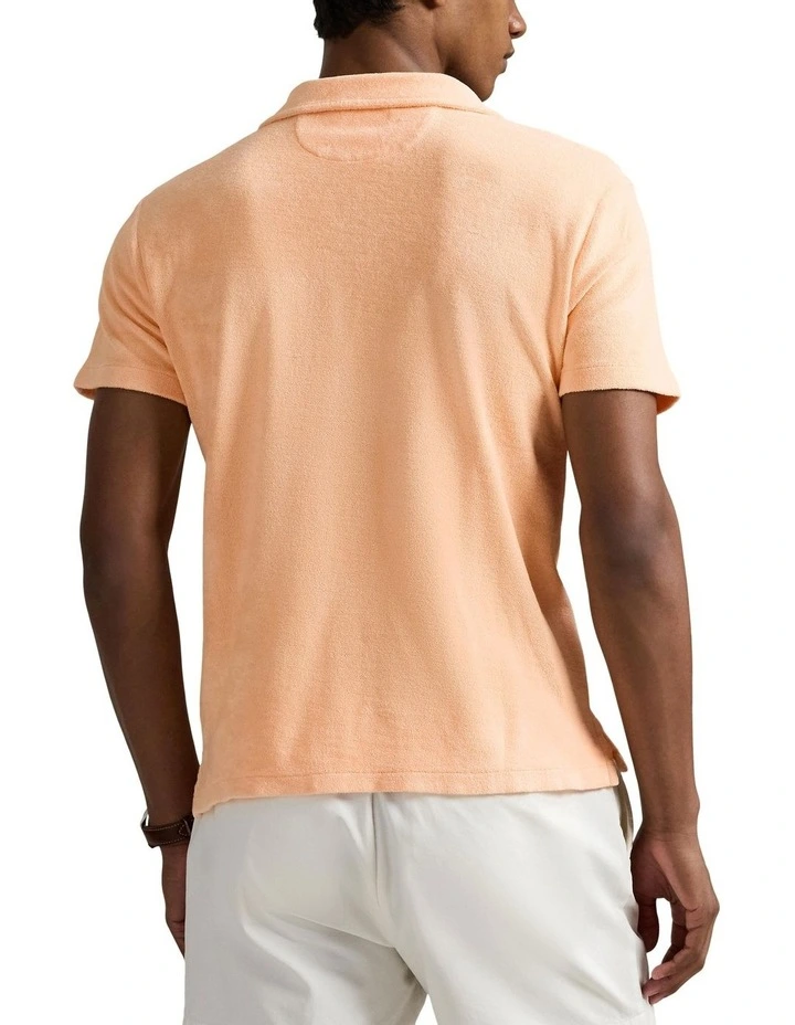 Mineral-Dyed Polo Shirt in Yellow image 2