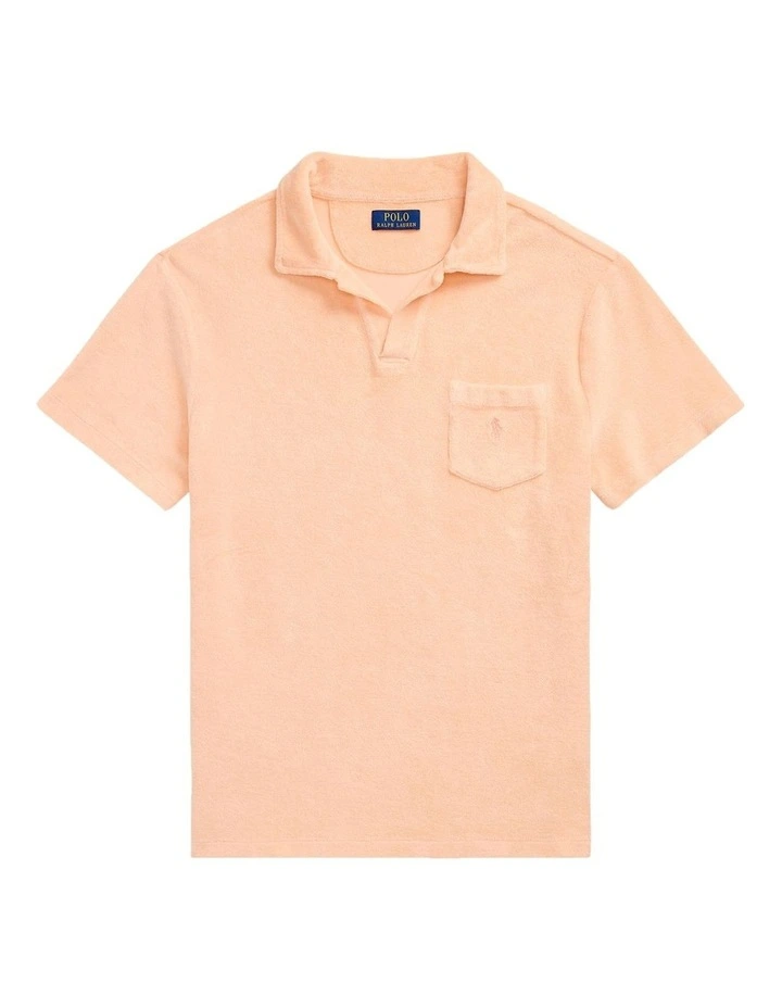 Mineral-Dyed Polo Shirt in Yellow image 4