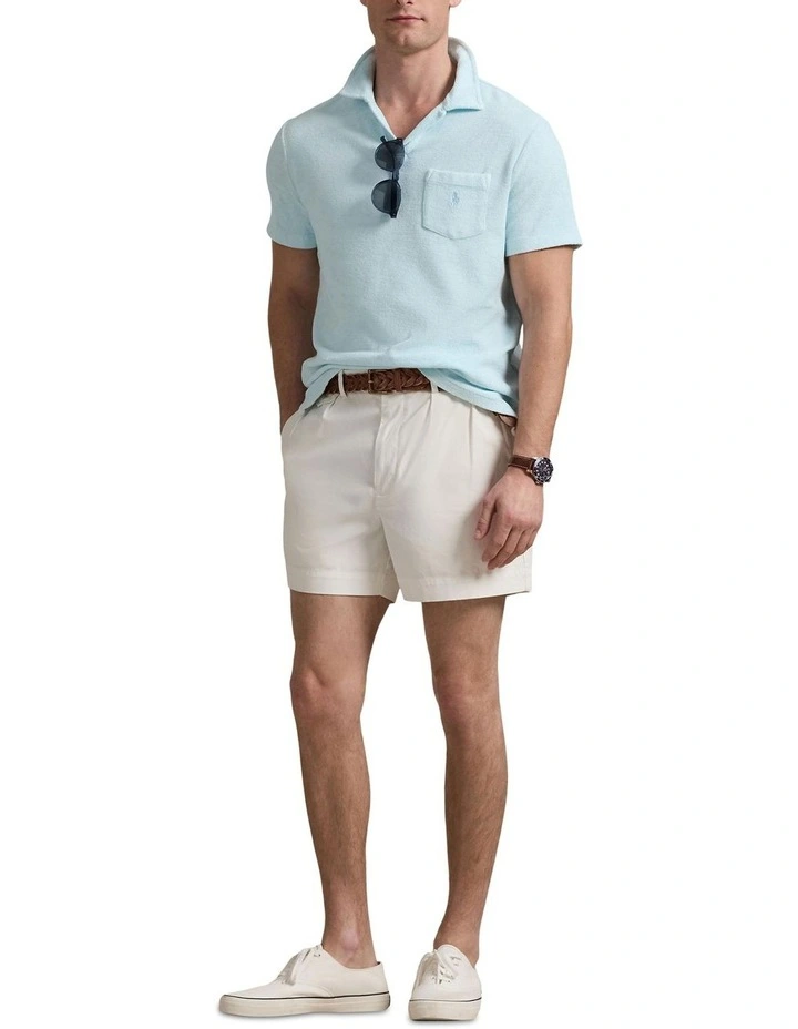 Mineral-Dyed Polo Shirt in Blue image 3