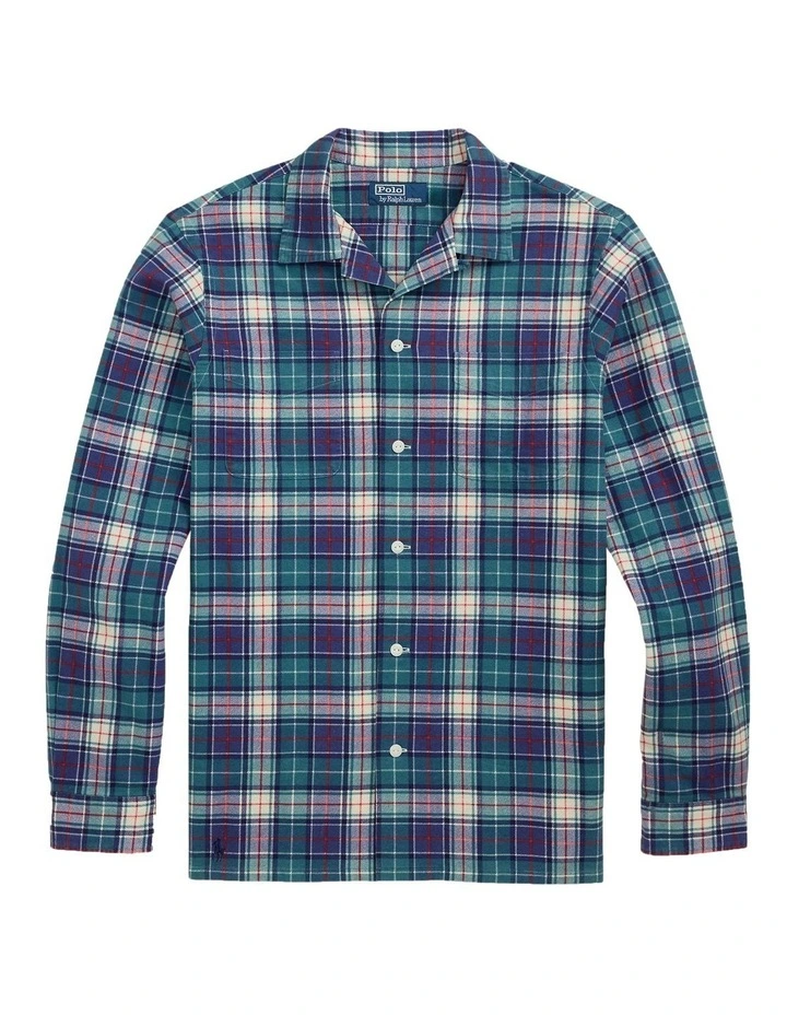 Classic Fit Camp Shirt in Green image 4