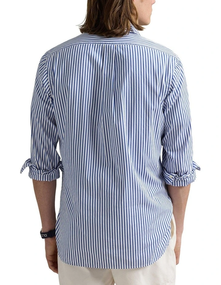 Classic Fit Poplin Shirt in Blue image 2