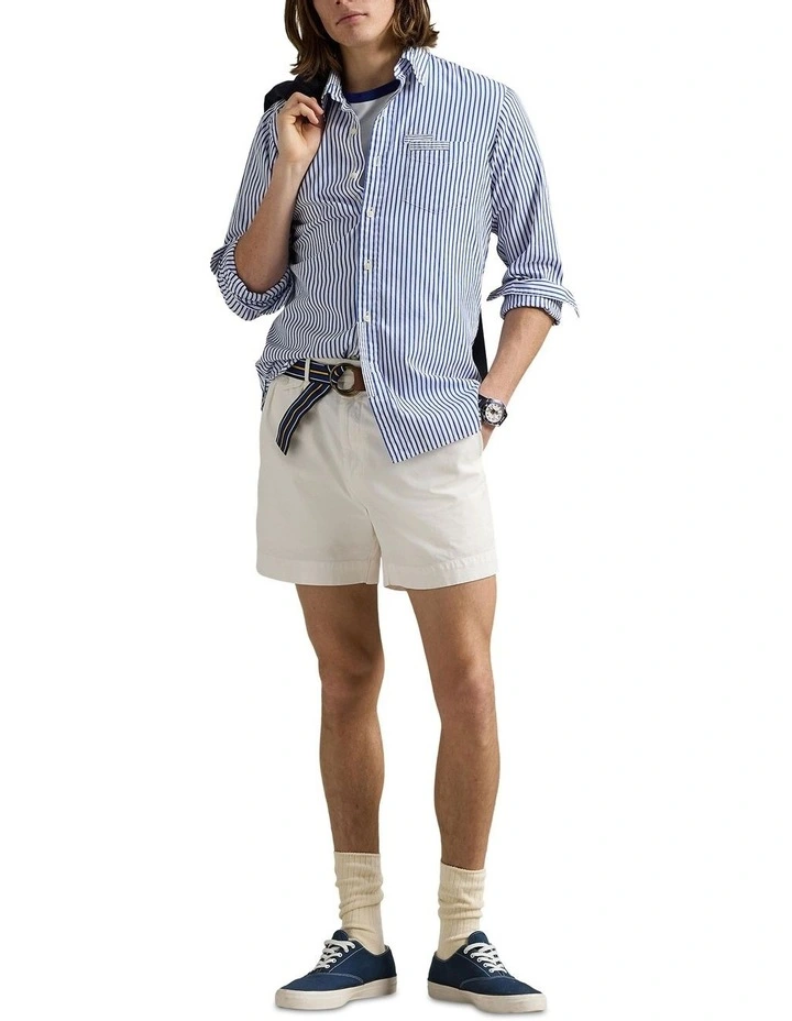 Classic Fit Poplin Shirt in Blue image 3