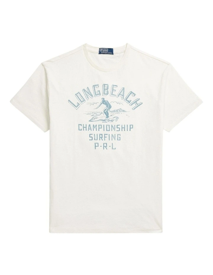 Classic Fit Jersey Graphic T-shirt in White image 4