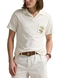 Custom Slim Embroidered Polo Shirt in White