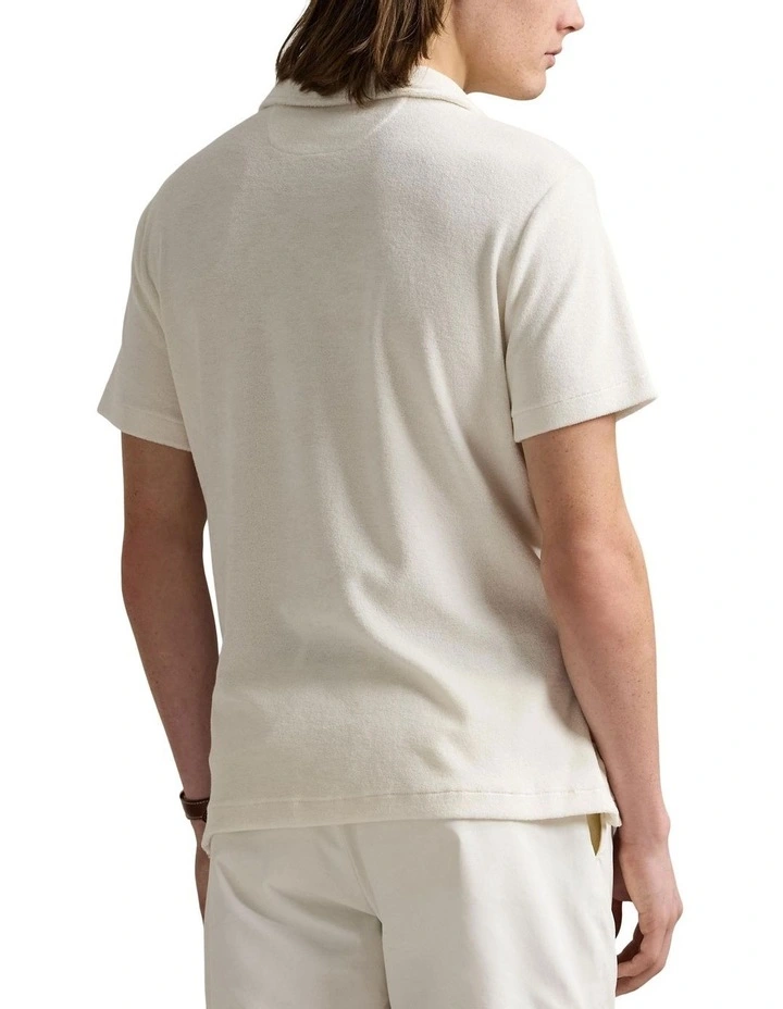 Custom Slim Embroidered Polo Shirt in White image 2