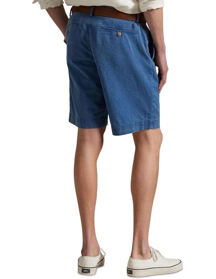 Classic Fit Seersucker Short 9-Inch in Blue image 2