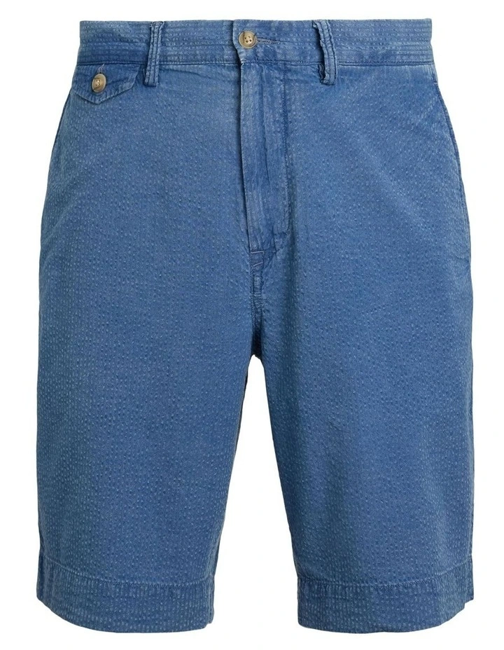 Classic Fit Seersucker Short 9-Inch in Blue image 4