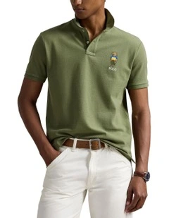 Custom Slim Polo Shirt in Green