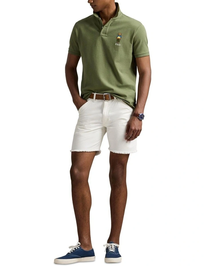 Custom Slim Polo Shirt in Green image 3