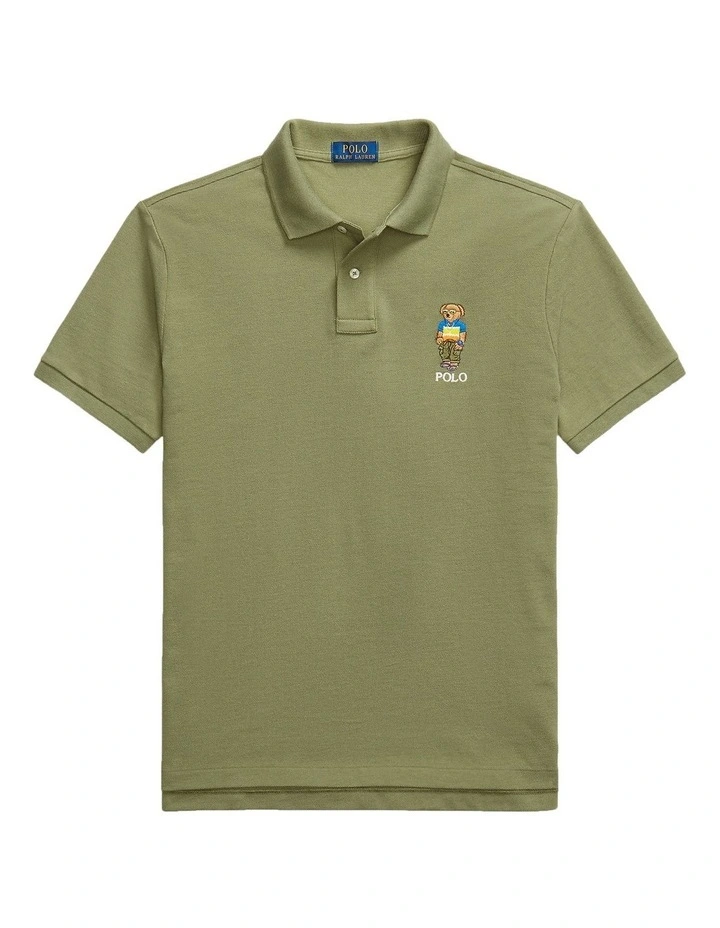 Custom Slim Polo Shirt in Green image 4