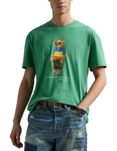 Classic Fit Polo Bear Jersey T-Shirt in Green