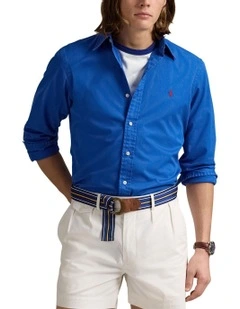 Classic Fit Twill Shirt in Blue