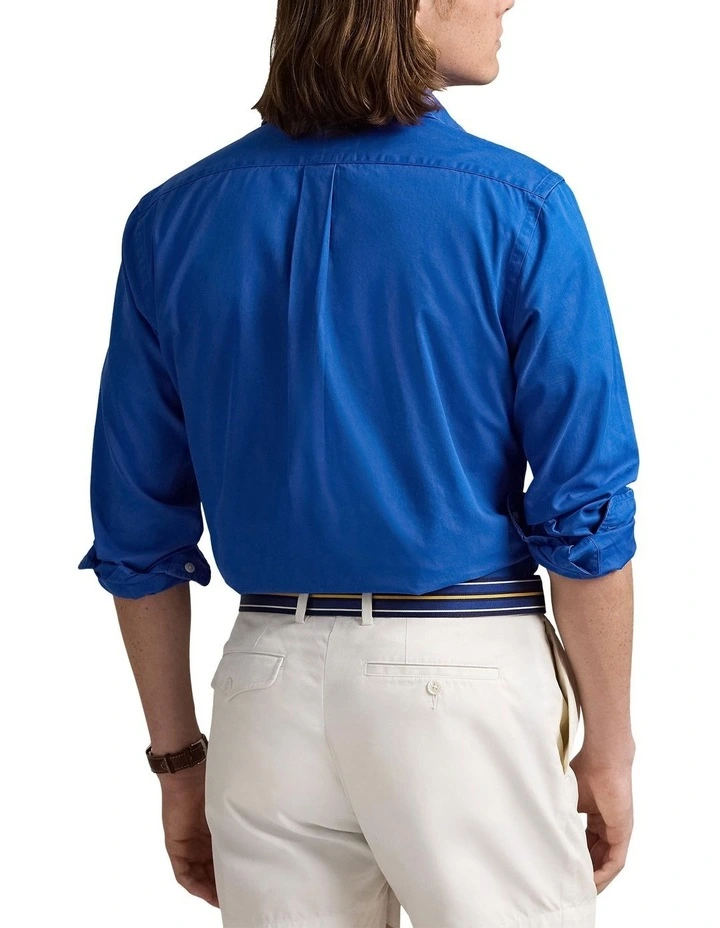Classic Fit Twill Shirt in Blue image 2