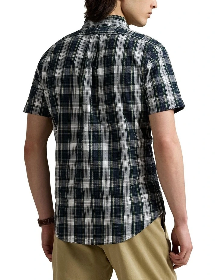 Classic Fit Plaid Seersucker Shirt in Assorted image 2
