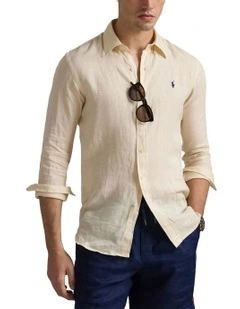 Classic Fit Linen Shirt in Natural