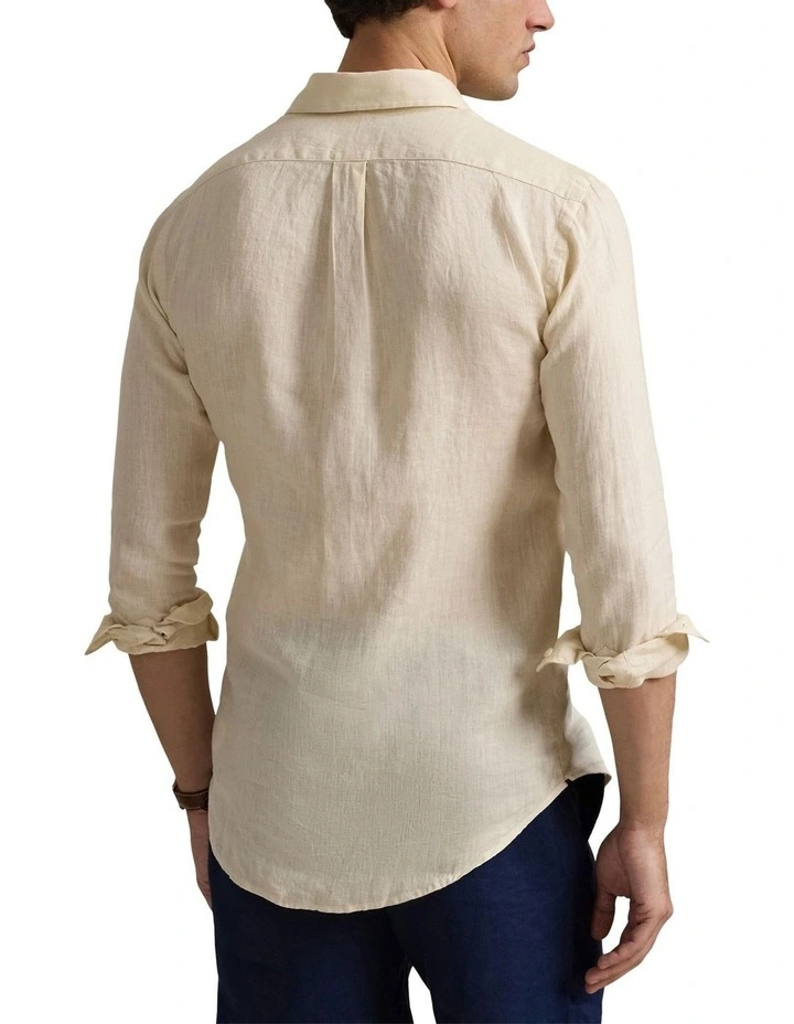 Classic Fit Linen Shirt in Natural image 2