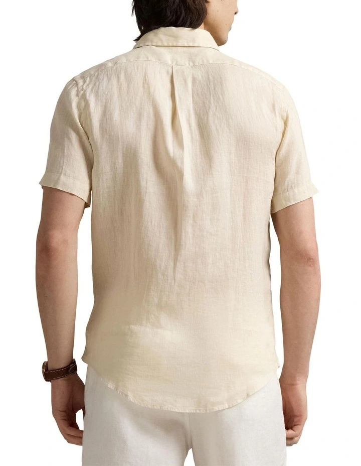 Classic Fit Linen Shirt in Natural image 2