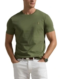 Custom Slim Fit Jersey Crewneck T-Shirt in Green