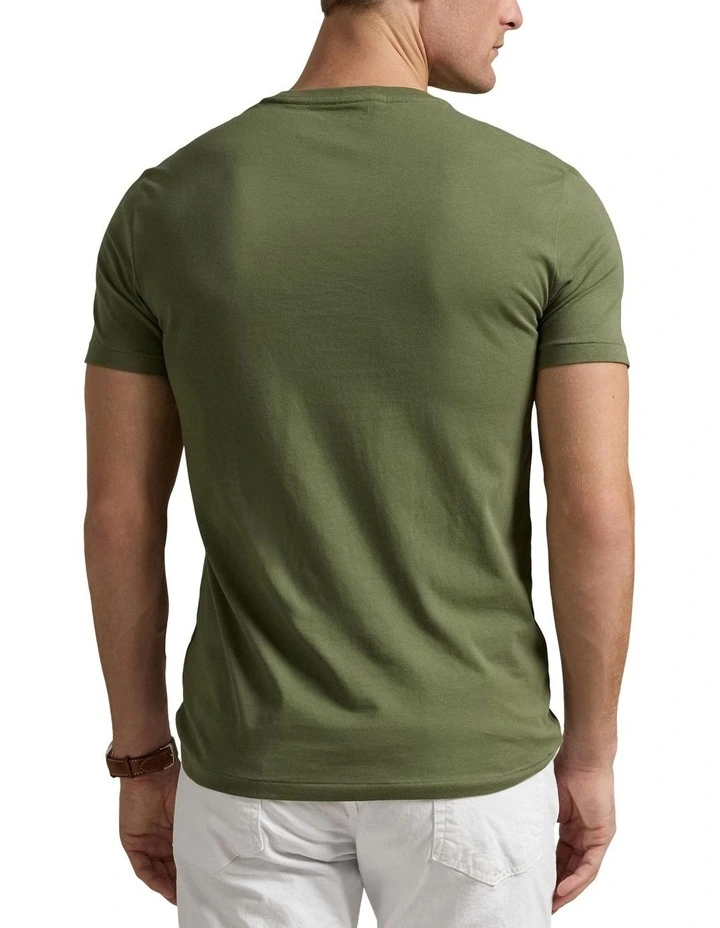 Custom Slim Fit Jersey Crewneck T-Shirt in Green image 2