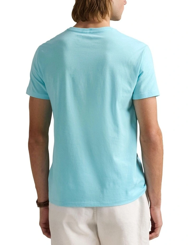 Custom Slim Fit Jersey Crewneck T-Shirt in Blue image 2