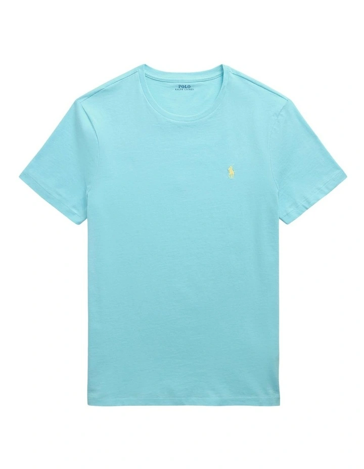 Custom Slim Fit Jersey Crewneck T-Shirt in Blue image 4