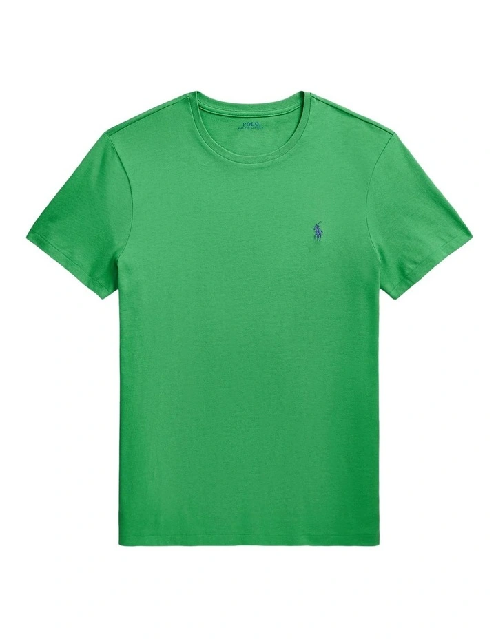 Custom Slim Fit Jersey Crewneck T-Shirt in Green image 4