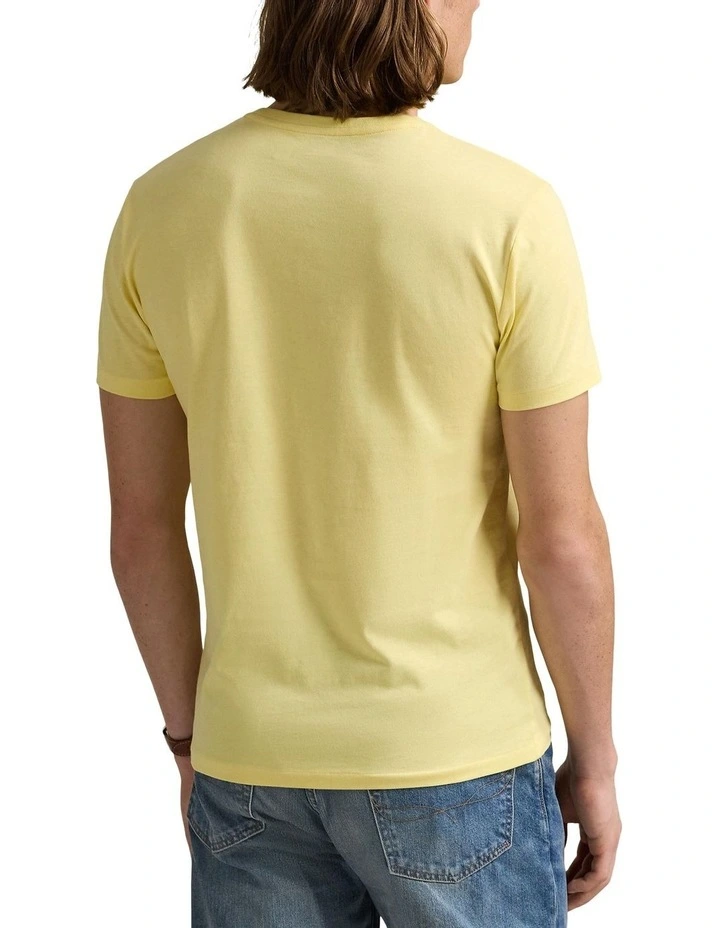 Custom Slim Fit Jersey Crewneck T-Shirt in Yellow image 2