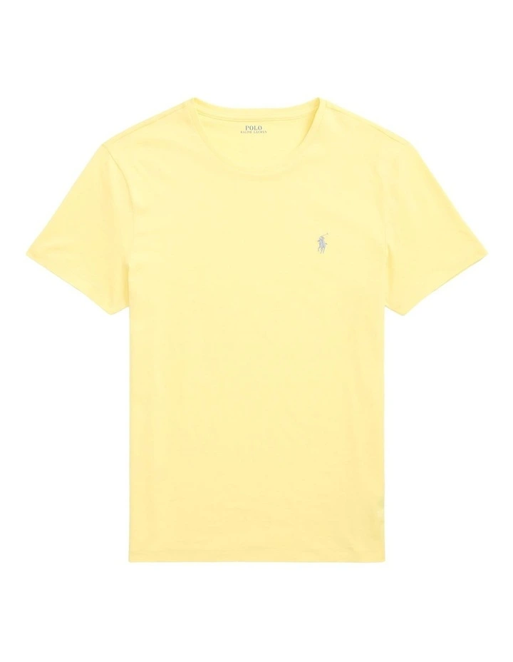 Custom Slim Fit Jersey Crewneck T-Shirt in Yellow image 4