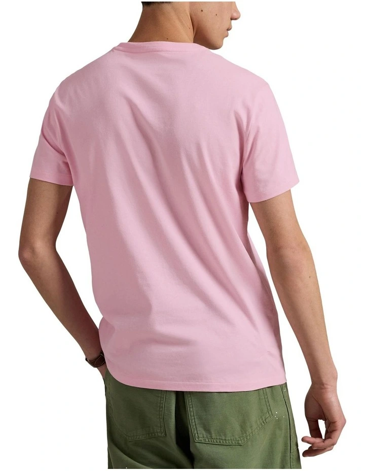 Custom Slim Fit Jersey Crewneck T-Shirt in Pink image 2
