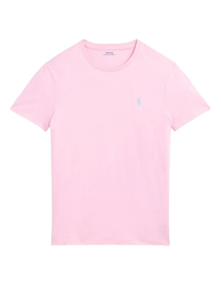 Custom Slim Fit Jersey Crewneck T-Shirt in Pink image 4