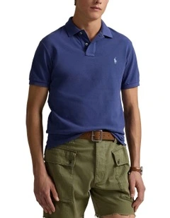 The Iconic Mesh Polo Shirt in Blue