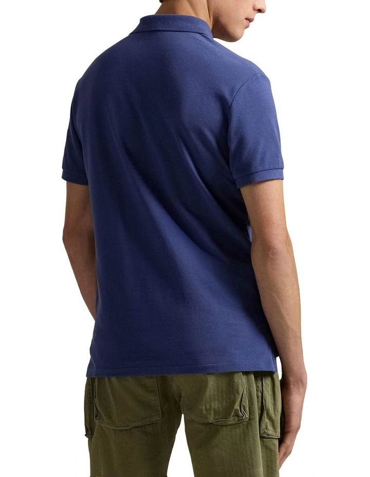 The Iconic Mesh Polo Shirt in Blue image 2