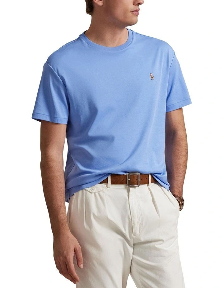 Custom Slim Fit Soft Cotton T-Shirt in Blue image 1