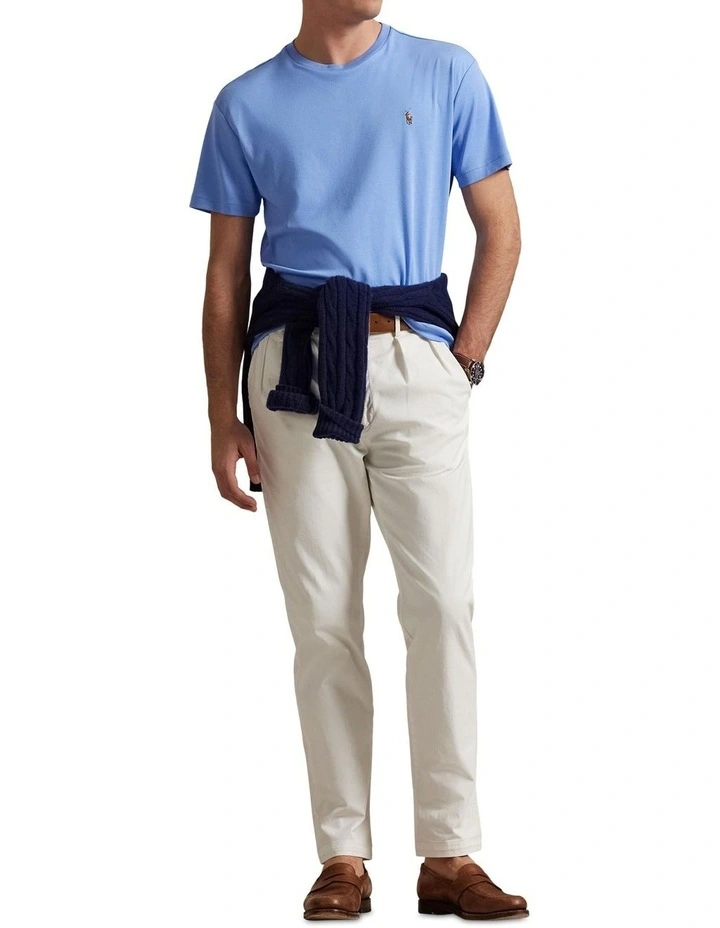 Custom Slim Fit Soft Cotton T-Shirt in Blue image 3