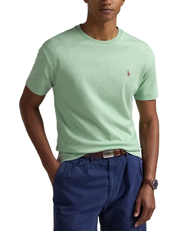 Custom Slim Fit Soft Cotton T-Shirt in Green image 1