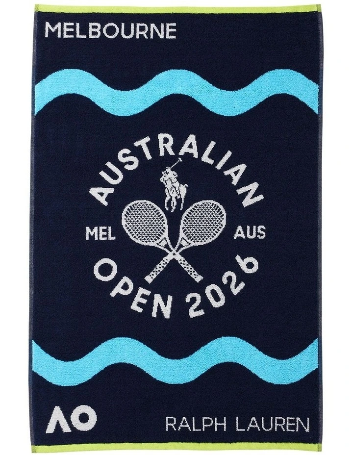 Australian Open Gym Towel in Blue image 1