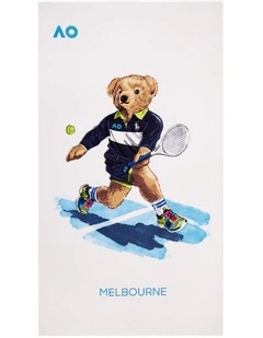 Australian Open Bear Beach Towel in White