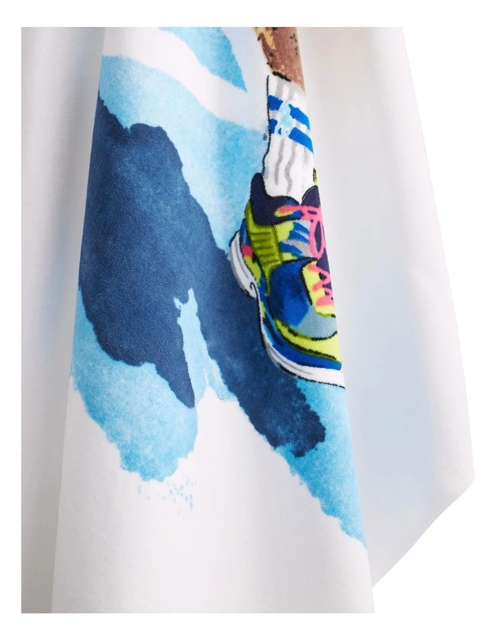 Australian Open Bear Beach Towel in White image 2