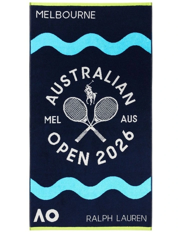 Australian Open Hand Towel in Blue image 1