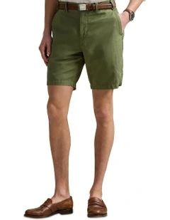 Classic Fit Linen-Cotton Short 8.5-Inch in Green