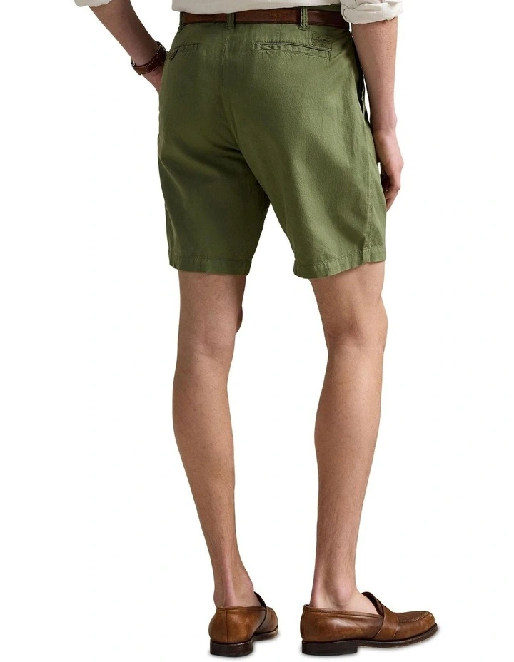 Classic Fit Linen-Cotton Short 8.5-Inch in Green image 2