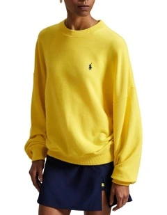 Australian Open French Terry Crewneck Sweater in Yellow