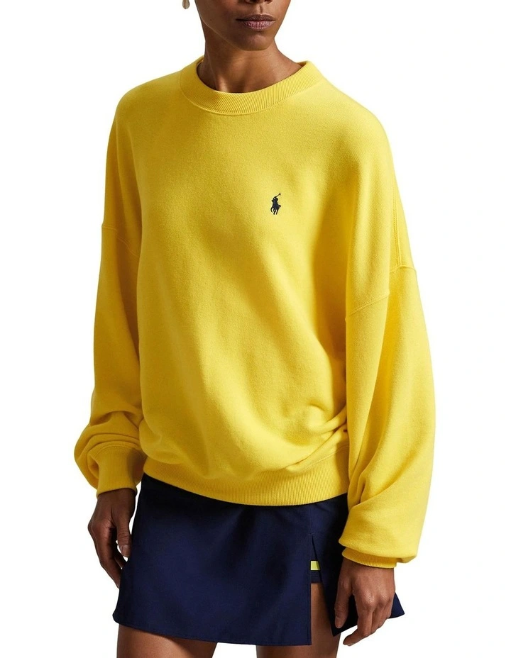 Australian Open French Terry Crewneck Sweater in Yellow image 1
