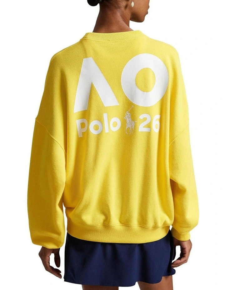 Australian Open French Terry Crewneck Sweater in Yellow image 2