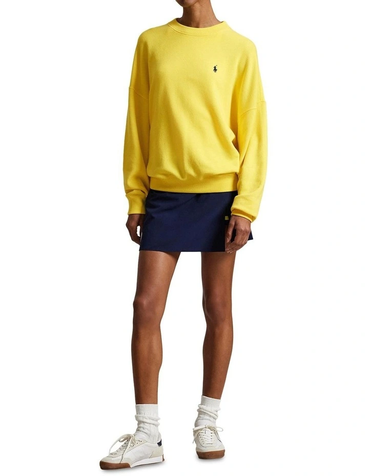Australian Open French Terry Crewneck Sweater in Yellow image 3